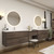 SLIM 132" Floating Vanity & Makeup Table Set (48+36+48)