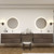 SLIM 132" Floating Vanity & Makeup Table Set (48+36+48)