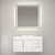 Milana 42" Floating Bathroom Vanity with Reinforced Acrylic Sink in Gloss White | Right Side Drawers