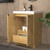 MT 24" Fluted Freestanding Bathroom Vanity with Reinforced Acrylic Sink