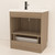MT 30" Fluted Freestanding Bathroom Vanity with Reinforced Acrylic Sink