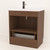 MT 30" Fluted Freestanding Bathroom Vanity with Reinforced Acrylic Sink