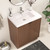 MT 30" Fluted Freestanding Bathroom Vanity with Reinforced Acrylic Sink