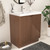 MT 30" Fluted Freestanding Bathroom Vanity with Reinforced Acrylic Sink