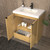 MT 30" Fluted Freestanding Bathroom Vanity with Reinforced Acrylic Sink
