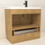 MT 36" Fluted Freestanding Bathroom Vanity with Reinforced Acrylic Sink