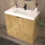 MT 36" Fluted Freestanding Bathroom Vanity with Reinforced Acrylic Sink