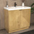 MT 36" Fluted Freestanding Bathroom Vanity with Reinforced Acrylic Sink