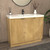 MF 42" Fluted Freestanding Bathroom Vanity with Reinforced Acrylic Sink (Left Side Doors)