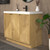 MF 42" Fluted Freestanding Bathroom Vanity with Reinforced Acrylic Sink (Left Side Doors)