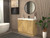 MF 42" Fluted Freestanding Bathroom Vanity with Reinforced Acrylic Sink (Left Side Doors)