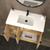 MF 42" Fluted Freestanding Bathroom Vanity with Reinforced Acrylic Sink (Right Side Doors)