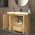 MF 42" Fluted Freestanding Bathroom Vanity with Reinforced Acrylic Sink (Right Side Doors)