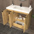 MF 42" Fluted Freestanding Bathroom Vanity with Reinforced Acrylic Sink (Right Side Doors)