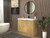 MF 42" Fluted Freestanding Bathroom Vanity with Reinforced Acrylic Sink (Right Side Doors)