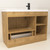 MT 48" Fluted Freestanding Bathroom Vanity with Reinforced Acrylic Sink