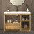 MT 48" Fluted Freestanding Bathroom Vanity with Reinforced Acrylic Sink