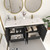 MT 60" Fluted Freestanding Bathroom Vanity with Reinforced Acrylic DOUBLE Sink