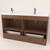 MT 60" Fluted Freestanding Bathroom Vanity with Reinforced Acrylic DOUBLE Sink