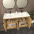 MT 60" Fluted Freestanding Bathroom Vanity with Reinforced Acrylic DOUBLE Sink