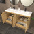 MT 60" Fluted Freestanding Bathroom Vanity with Reinforced Acrylic DOUBLE Sink