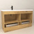 MT 60" Fluted Freestanding Bathroom Vanity with Reinforced Acrylic Reinforced Right Sink