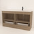 MT 60" Fluted Freestanding Bathroom Vanity with Reinforced Acrylic Reinforced Left Sink