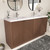MT 72" Fluted Freestanding Bathroom Vanity with Reinforced Acrylic DOUBLE Sink
