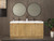 MT 72" Fluted Freestanding Bathroom Vanity with Reinforced Acrylic DOUBLE Sink