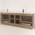 MT 84" Fluted Freestanding Bathroom Vanity with Reinforced Acrylic DOUBLE Sink