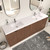 MT 84" Fluted Freestanding Bathroom Vanity with Reinforced Acrylic DOUBLE Sink