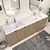 MT 84" Fluted Freestanding Bathroom Vanity with Reinforced Acrylic DOUBLE Sink