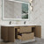 Celine 60'' Double Sink Wall-Mounted Bathroom Vanity with Reinforced Acrylic Sink
