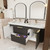 Celine 60'' Double Sink Wall-Mounted Bathroom Vanity with Reinforced Acrylic Sink