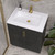 Bella 30" Geometric Freestanding Bathroom Vanity with Reinforced Acrylic Sink