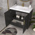 Bella 36" Geometric Freestanding Bathroom Vanity with Reinforced Acrylic Sink