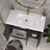 Bella 42" Geometric Freestanding Bathroom Vanity with Reinforced Acrylic Sink(Right side door)