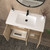 Bella 42" Geometric Freestanding Bathroom Vanity with Reinforced Acrylic Sink(Right side door)