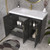 Bella 42" Geometric Freestanding Bathroom Vanity with Reinforced Acrylic Sink(Right side door)