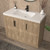 Bella 42" Geometric Freestanding Bathroom Vanity with Reinforced Acrylic Sink(Right side door)