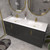 Bella 60D" Geometric Freestanding Bathroom Vanity with Reinforced Acrylic Double Sink