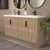 Bella 60D" Geometric Freestanding Bathroom Vanity with Reinforced Acrylic Double Sink