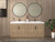 Bella 72" Geometric Freestanding Bathroom Vanity with Reinforced Acrylic  Double Sink