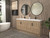 Bella 72" Geometric Freestanding Bathroom Vanity with Reinforced Acrylic  Double Sink