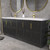 Bella 84" Geometric Freestanding Bathroom Vanity with Reinforced Acrylic  Double Sink