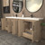 Bella 84" Geometric Freestanding Bathroom Vanity with Reinforced Acrylic  Double Sink