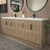 Bella 84" Geometric Freestanding Bathroom Vanity with Reinforced Acrylic  Double Sink