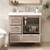 NCS 36" Louvered Freestanding Bathroom Vanity with Acrylic Sink (Left drawer)