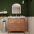 NCS 36" Louvered Freestanding Bathroom Vanity with Acrylic Sink (Left drawer)