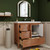 NCS 36" Louvered Freestanding Bathroom Vanity with Acrylic Sink (Left drawer)
